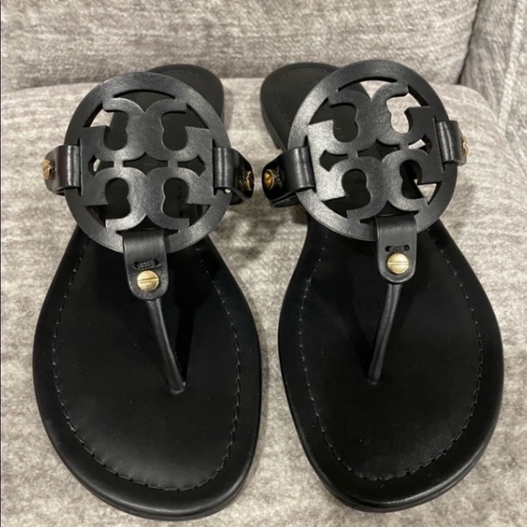 Tory Burch Shoes - Tory Burch Miller Calf Leather Sandals for Women, Size 6 1/2.